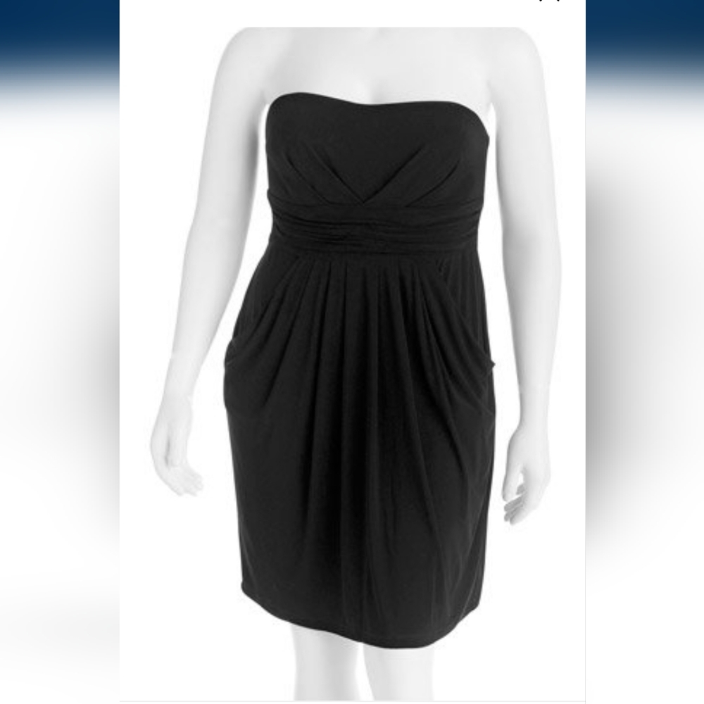 Junior Strapless dress,  size 1x, black